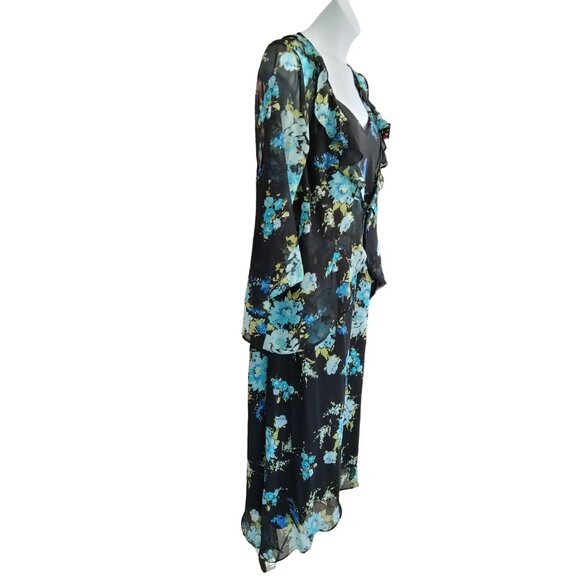 Mlle Gabrielle Womens Sheer Floral Dress & Jacket 2-Piece Set Size 22W - Picture 6 of 14